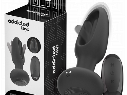 ADDICTED TOYS - ANAL PLUG WITH VIBRATING TONGUE AND REMOTE CONTROL