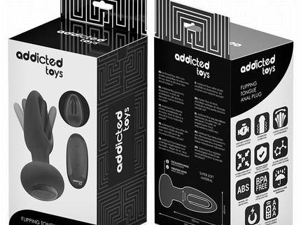 ADDICTED TOYS - ANAL PLUG WITH VIBRATING TONGUE AND REMOTE CONTROL