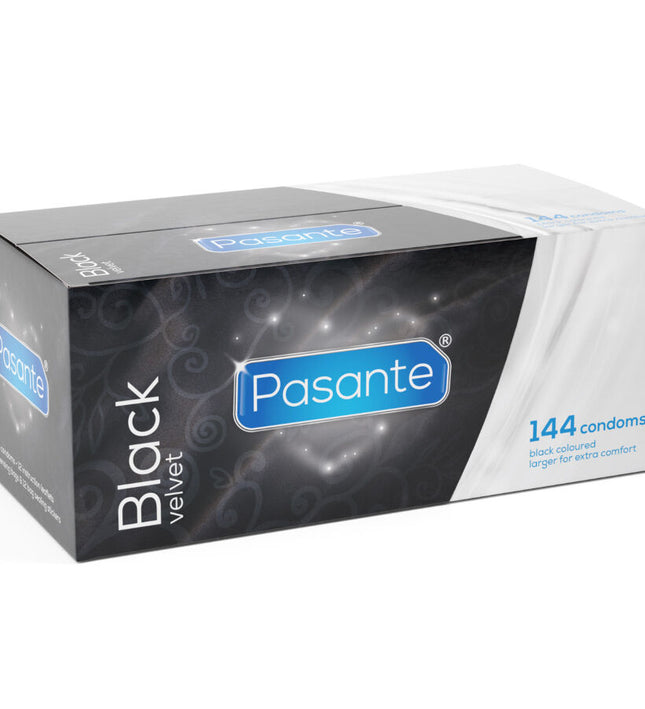 PASANTE - BLACK VELVET CONDOMS BOX 144 UNITS