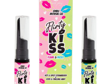 SECRETPLAY - FLIRTY KISS GELS WITH ORAL SEX EFFECTS STRAWBERRY & MINT 2 x 8 GR