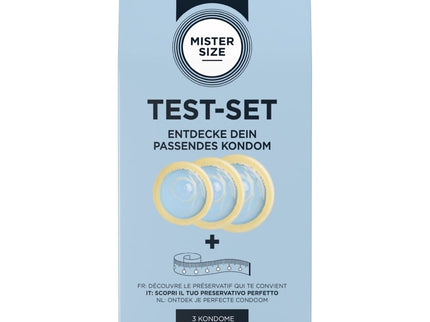 MISTER SIZE - TEST SET 3 DIFFERENT SIZED CONDOMS + MEASURING TAPE