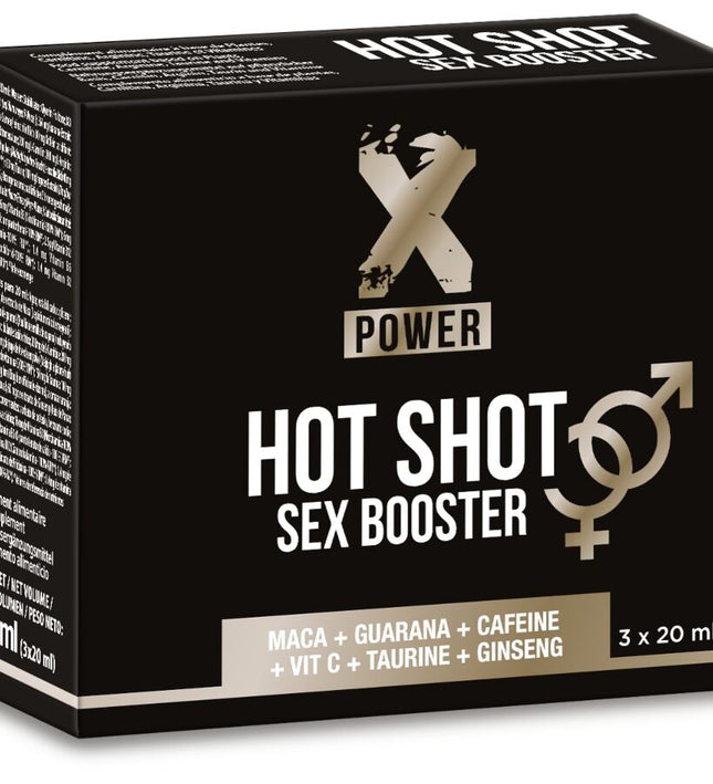 X POWER - HOT SHOT SEX BOOSTER INCREASE LIBIDO 3 X 20 ML