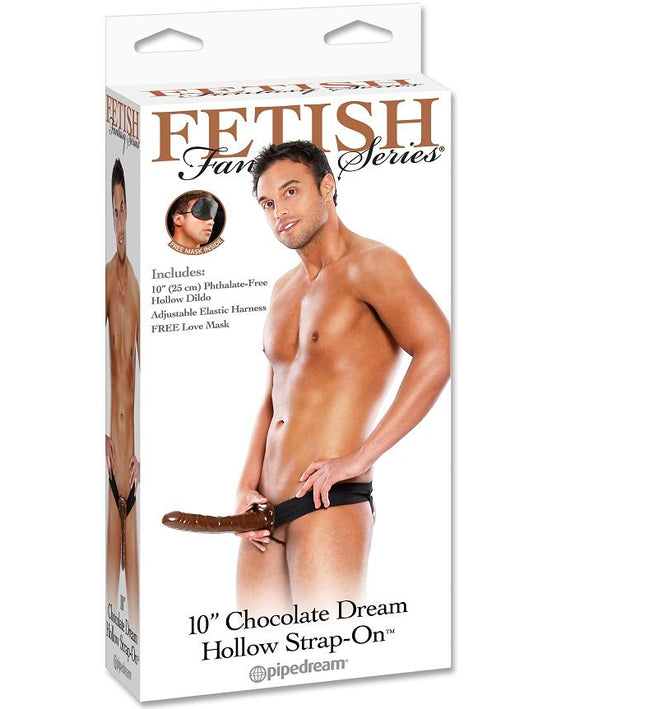 FETISH FANTASY SERIES - CHOCOLATE DREAM HOLLOW STRAP-ON