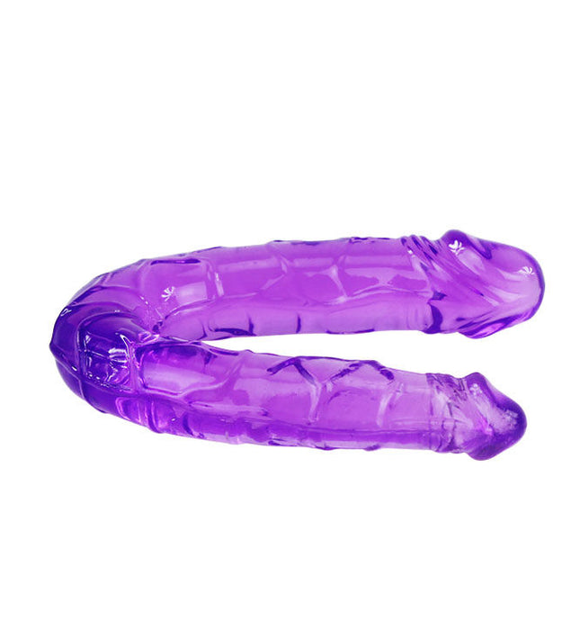 BAILE - DOUBLE DILDO IN LILAC FLEXIBLE JELLY