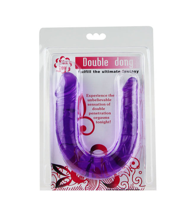 BAILE - DOUBLE DILDO IN LILAC FLEXIBLE JELLY