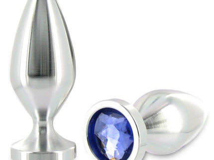 METAL HARD - ANAL PLUG ALIMINUM CRYSTAL COLOR MEDIUM 8.89CM