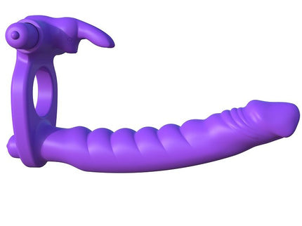 FANTASY C-RINGZ - SILICONE DOUBLE VIBRATOR RABBIT
