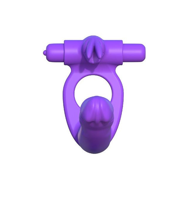 FANTASY C-RINGZ - SILICONE DOUBLE VIBRATOR RABBIT