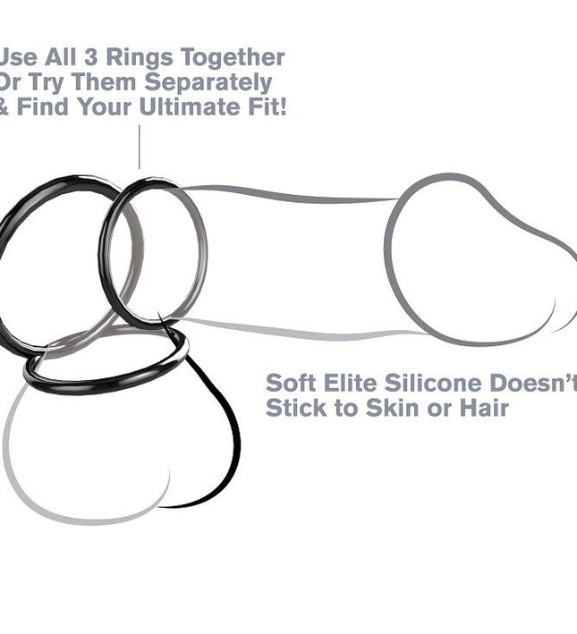 FANTASY C-RINGZ - SILICONE 3 RING STAMINA SET