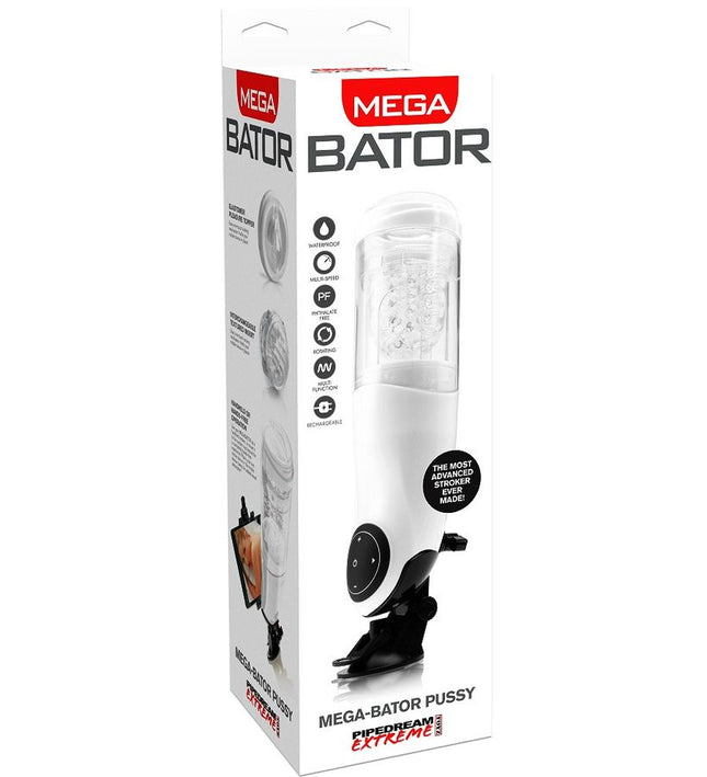 EXTREME TOYZ - PDX MEGA BATOR USB MALE MASTURBATOR VAGINA WHITE