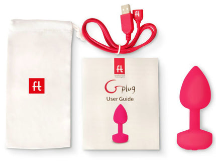 G-VIBE - FUNTOYS GPLUG ANAL RECHARGEABLE VIBRATOR SMALL NEON PINK 3CM