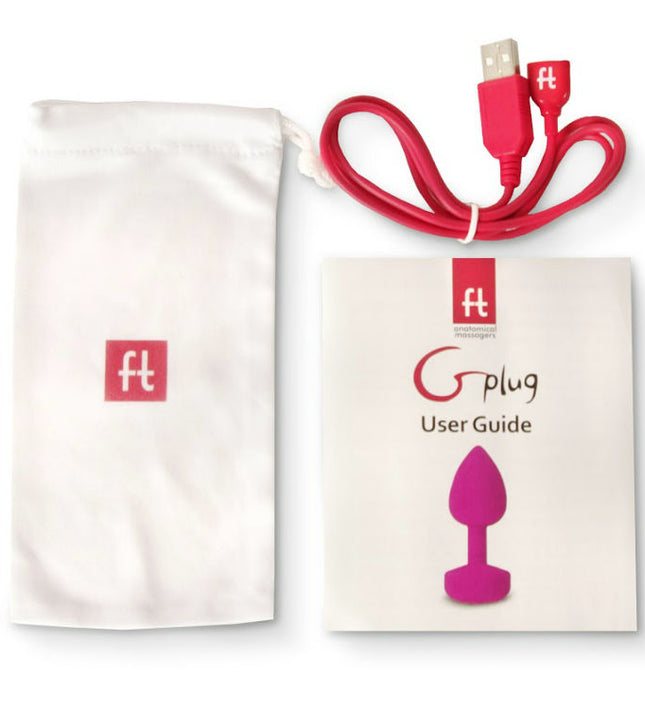 G-VIBE - FUNTOYS GPLUG ANAL RECHARGEABLE VIBRATOR SMALL NEON PINK 3CM