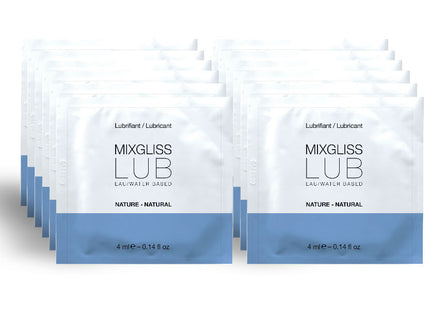 MIXGLISS - NATURAL WATER-BASED LUBRICANT 12 SINGLE DOSE 4 ML