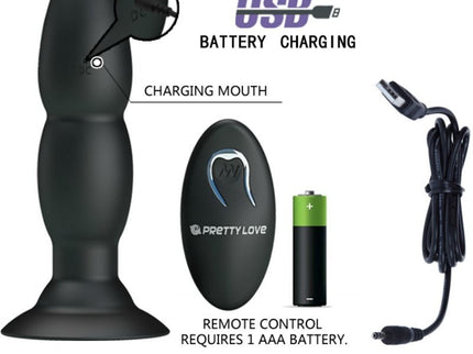 PRETTY LOVE - PLUG VIBRATOR AND ROTATION BY REMOTE CONTROL