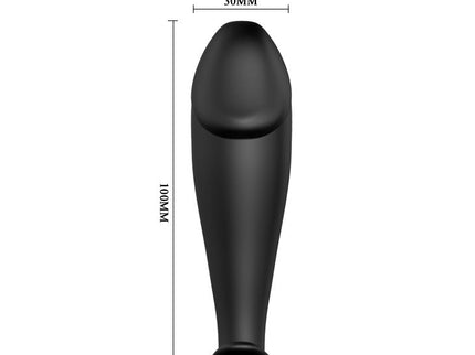 PRETTY LOVE - SILICONE ANAL PLUG PENIS FORM AND 12 VIBRATION MODES BLACK