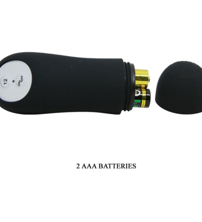 PRETTY LOVE - SILICONE ANAL PLUG PENIS FORM AND 12 VIBRATION MODES BLACK