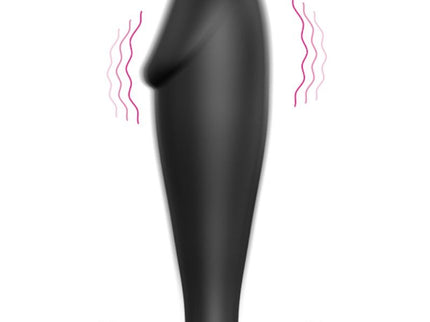 PRETTY LOVE - SILICONE ANAL PLUG PENIS FORM AND 12 VIBRATION MODES BLACK