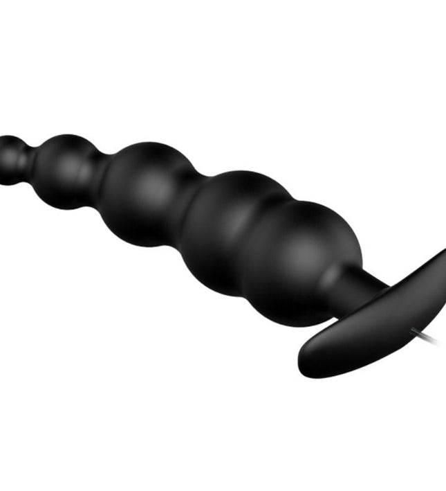 PRETTY LOVE - ANAL PLUG SILICONE EXTRA STIMULATION AND 12 VIBRATION MODES BLACK REMOTE CONTROL