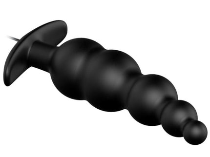 PRETTY LOVE - ANAL PLUG SILICONE EXTRA STIMULATION AND 12 VIBRATION MODES BLACK REMOTE CONTROL