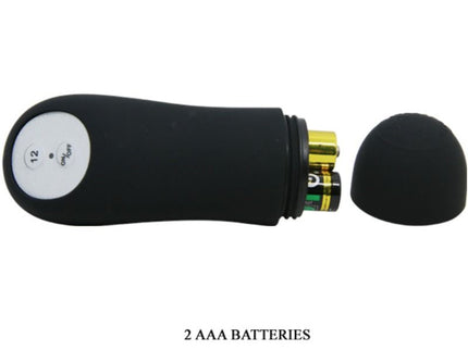 PRETTY LOVE - ANAL PLUG SILICONE EXTRA STIMULATION AND 12 VIBRATION MODES BLACK REMOTE CONTROL