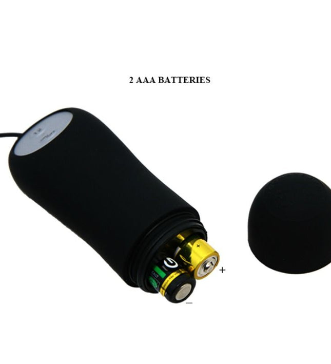 PRETTY LOVE - ANAL PLUG ANCHOR FORM SILICONE 12 VIBRATION MODES BLACK