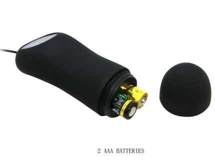 PRETTY LOVE - SILICONE ANAL PLUG 12 VIBRATION MODES BLACK