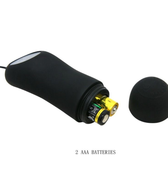 PRETTY LOVE - SILICONE ANAL PLUG 12 VIBRATION MODES BLACK