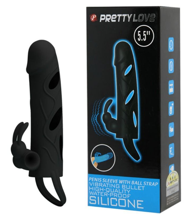 PRETTY LOVE - SILICONE COVER WITH VIBRATION 14 CM 1.0