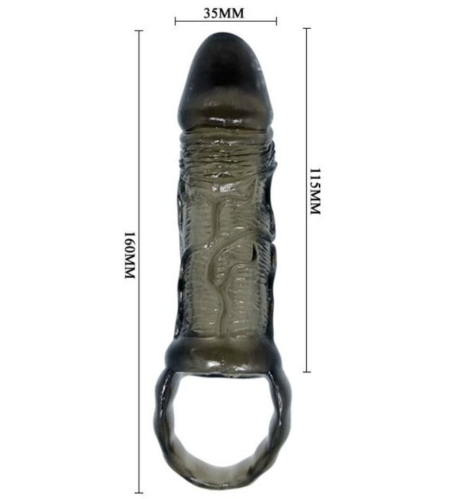 BAILE - PENIS EXTENSION SHEATH WITH STRAP FOR TESTICLES 11.5 CM