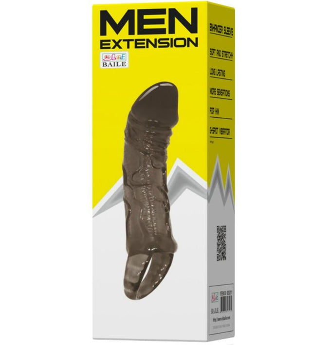 BAILE - PENIS EXTENSION SHEATH WITH STRAP FOR TESTICLES 11.5 CM