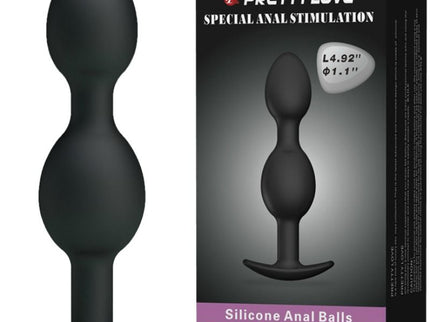 PRETTY LOVE - SILICONE ANAL BALLS 12.5 CM BLACK