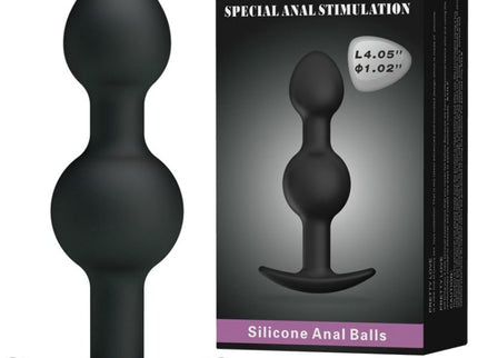 PRETTY LOVE - SPECIAL STIMULATION SILICONE ANAL BALLS 10.3 CM BLACK