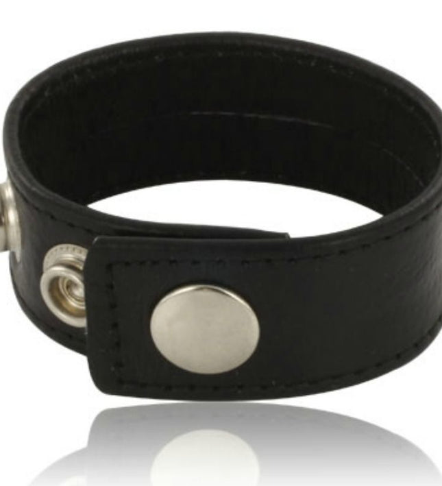 LEATHER BODY - ADJUSTABLE LEATHER STRAP FOR PENIS BLACK