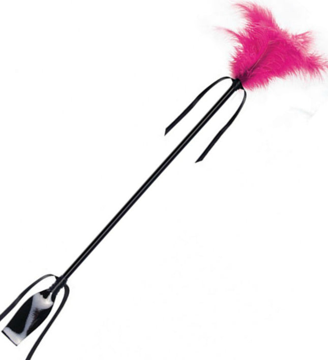 SECRETPLAY - BLACK AND FUCHSIA WHIP & FEATHER