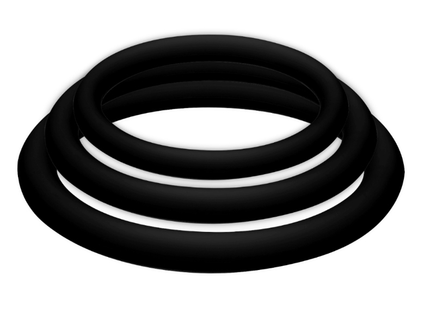 JOYDIVISION POTENZDUO - PLUS 3 BLACK RINGS SET - S, M, L