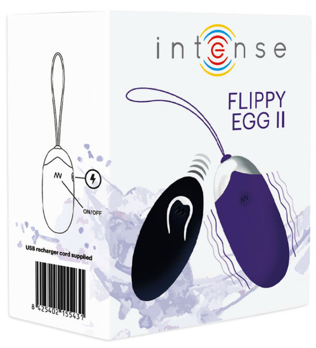 INTENSE - FLIPPY II VIBRATING EGG WITH REMOTE CONTROL PURPLE