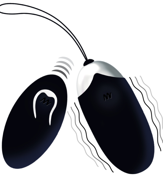 INTENSE - FLIPPY II VIBRATING EGG WITH REMOTE CONTROL BLACK