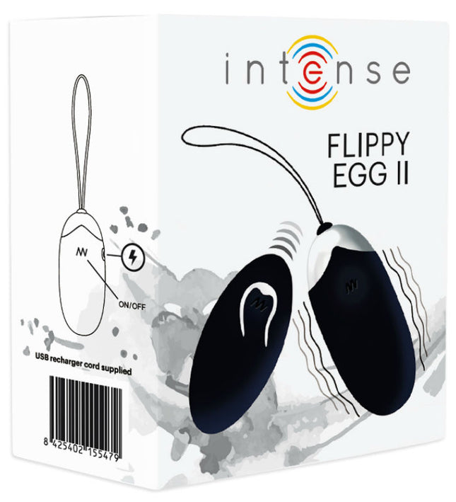 INTENSE - FLIPPY II VIBRATING EGG WITH REMOTE CONTROL BLACK