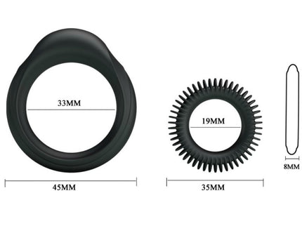 BAILE - KIT 2 SILICONE RINGS RING MANHOOD