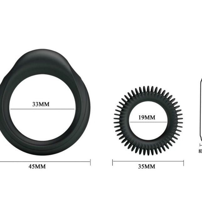 BAILE - KIT 2 SILICONE RINGS RING MANHOOD