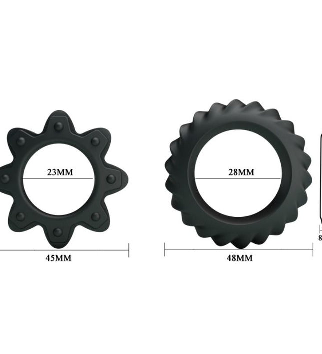 BAILE - KIT 2 RING FLOWERING SILICONE RINGS