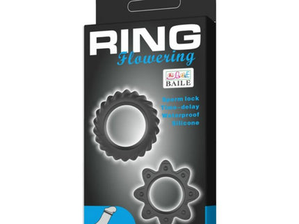 BAILE - KIT 2 RING FLOWERING SILICONE RINGS