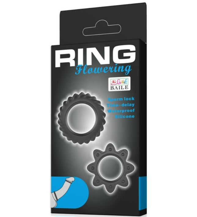 BAILE - KIT 2 RING FLOWERING SILICONE RINGS