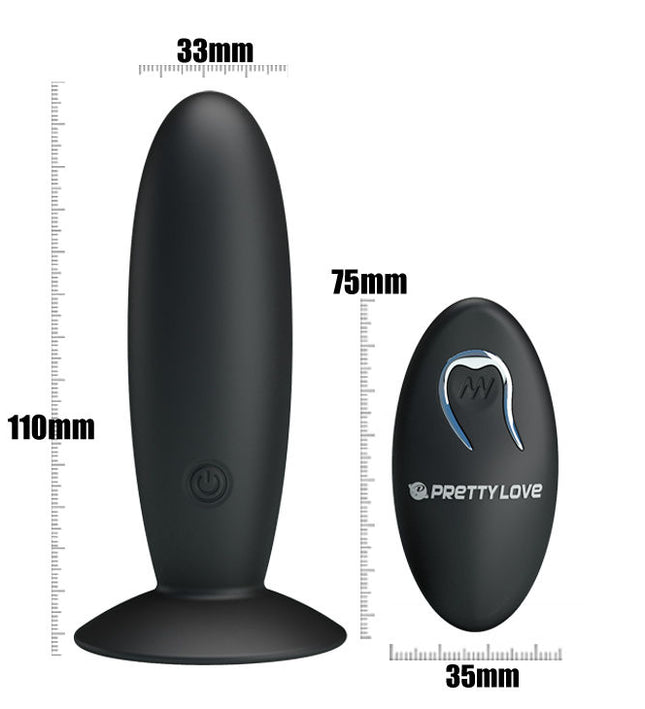 PRETTY LOVE - RECHARGEABLE ANAL PLUG WITH VIBRATION AND CONTROL