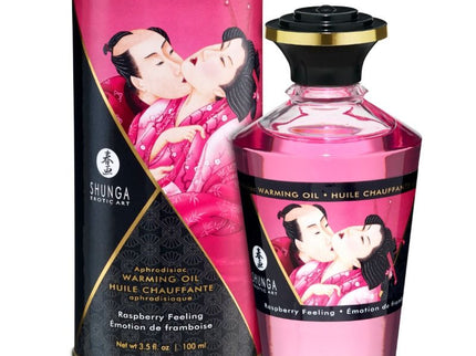 SHUNGA - HEAT EFFECT MASSAGE OIL INTENSE RASPBERRY FLAVOR 100 ML