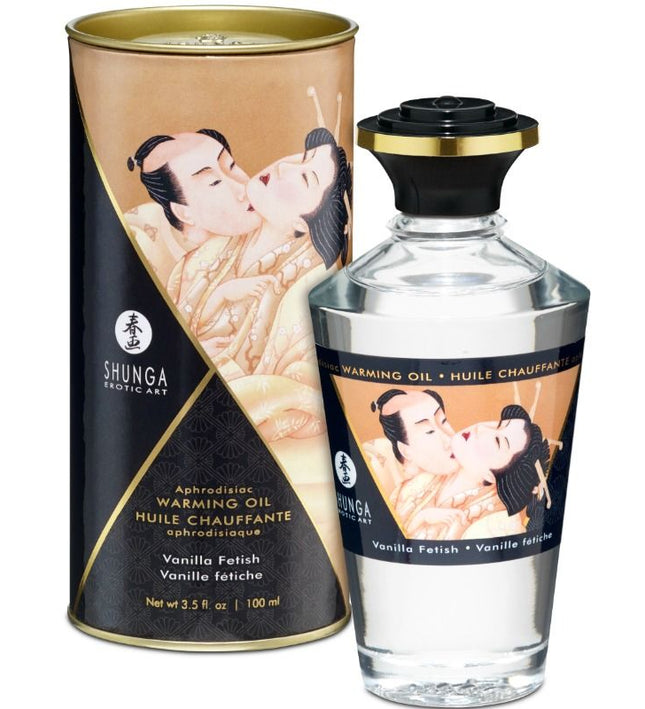 SHUNGA - FETISH VANILLA FLAVOR HEAT EFFECT MASSAGE OIL 100 ML