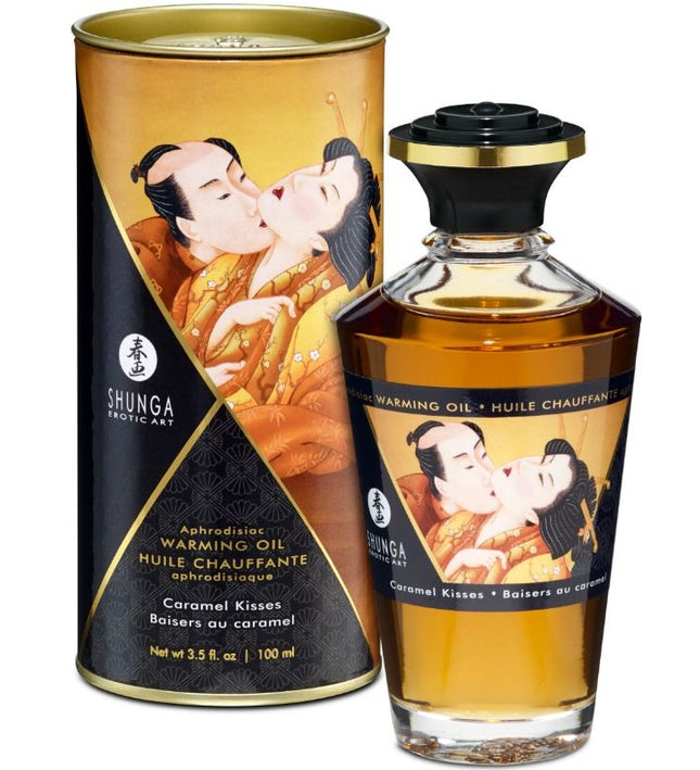 SHUNGA - MASSAGE OIL WITH HEAT EFFECT CARAMEL FLAVOR 100 ML