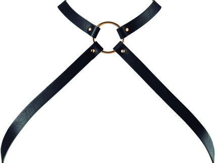 BIJOUX - INDISCRETS MAZE CROSSED CHEST HARNESS BLACK
