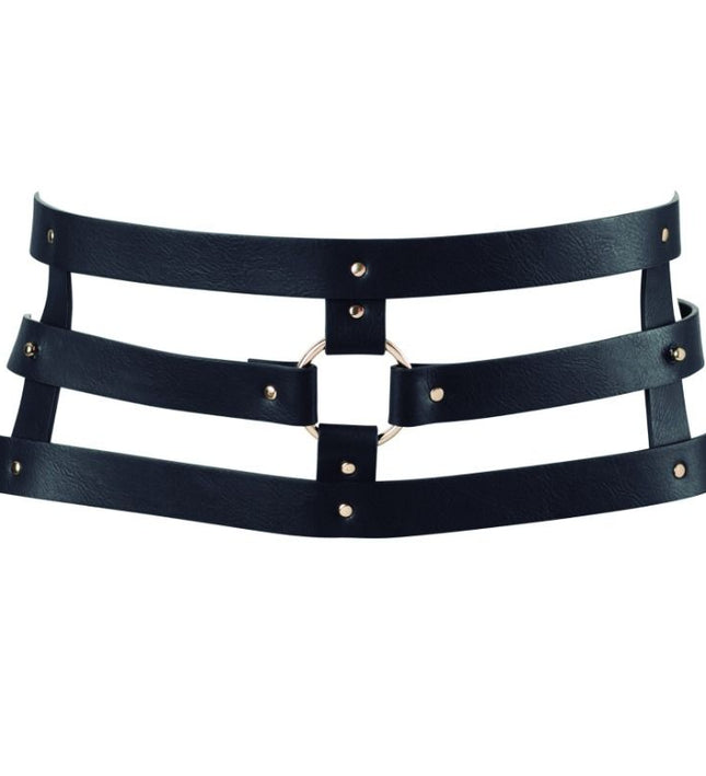 BIJOUX - INDISCRETS MAZE BELT WITH STRAP BLACK