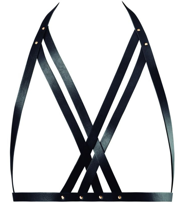 BIJOUX INDISCRETS MAZE - HALTER BRA HARNESS BLACK